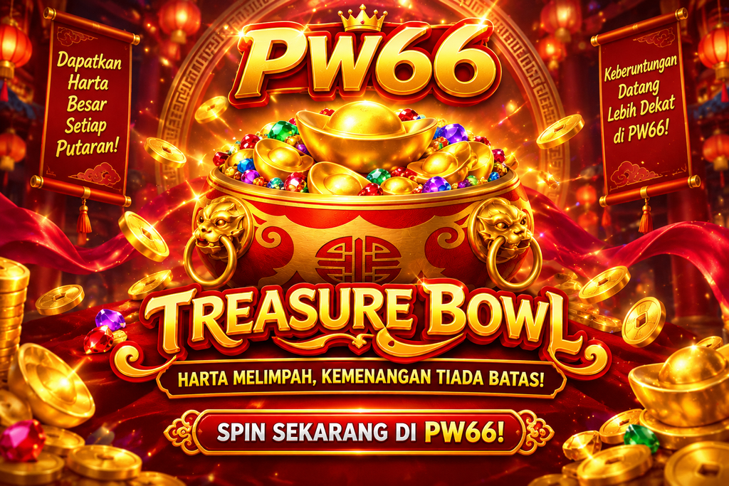 PW66 Treasure Bowl game dengan tema harta emas.